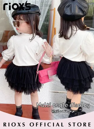 Little Girls Tutu Skirt A-Line Layered Tulle Princess Dresses Dance Wear Clothes For Girls 