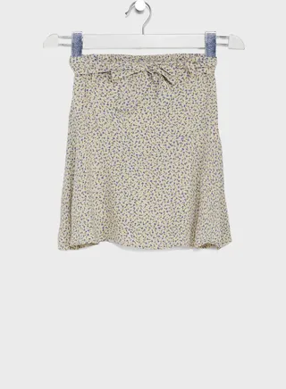 Kids Floral Tie Waist Skirt 