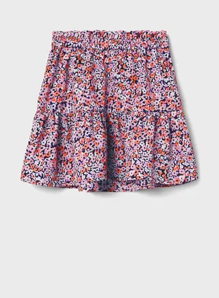Kids Micro Floral Print Skirt 