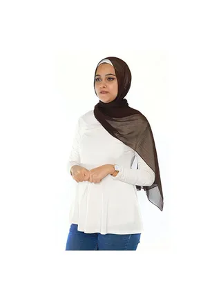 Casual Plain-Basic hijab Brown 