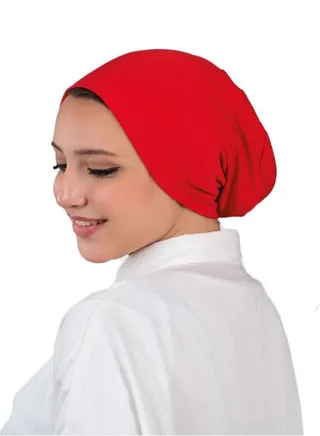 Cotton Bonnet Cap Women's - Light Red Color 