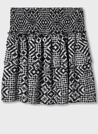 Youth Ethnic Print Ruffle Skirt 