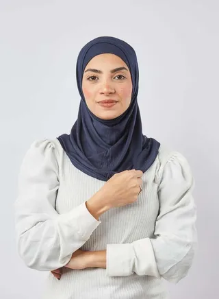 Casual Plain-Basic hijab Blue 