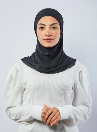 Casual Plain-Basic hijab Black 