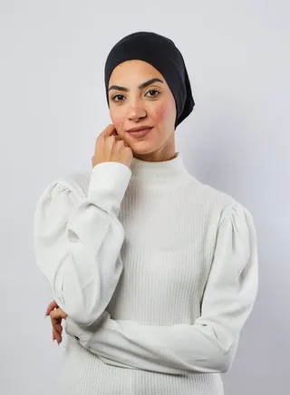 Casual Plain-Basic hijab Black 