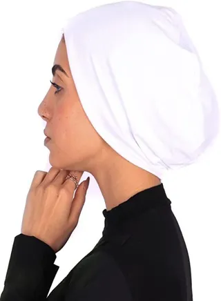 Cotton Bonnet Cap Women's - White color 