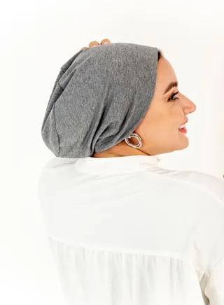 Cotton Bonnet Cap Women's - Dark Grey Color 
