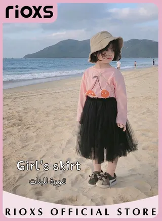 Little Girls Tutu Skirt A-Line Layered Tulle Princess Dresses Dance Wear Clothes For Girls 