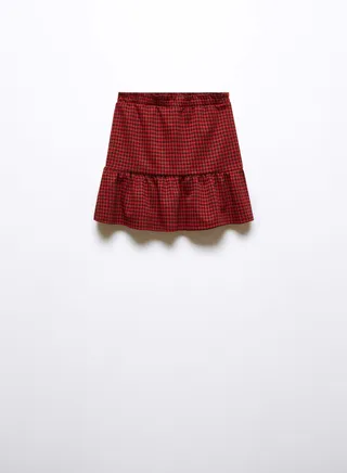 Kids Checked Mini Skirt 