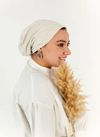 Cotton Bonnet Cap Women's - Off-White Color 