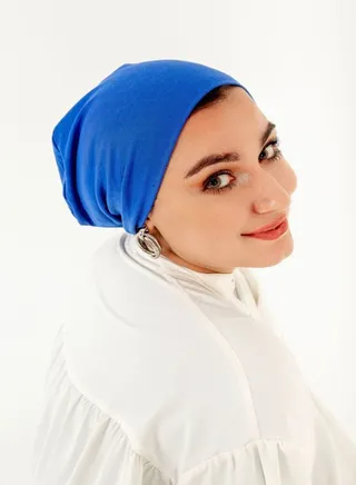 Cotton Bonnet Cap Women's - Blue Color 
