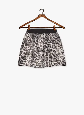 Glitter Waistband Skirt Champagne 