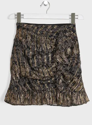 Kids Ruffle Hem Printed Skirt 