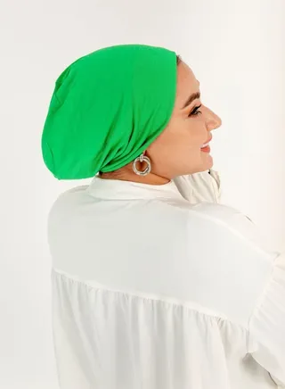 Cotton Bonnet Cap Women's - Light Green Color 