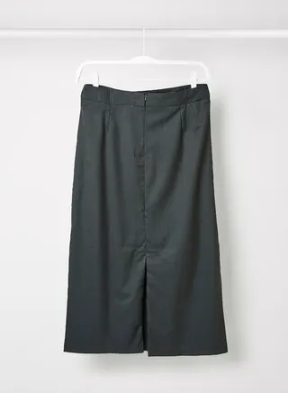 Stripes School Skirts Black/Grey 