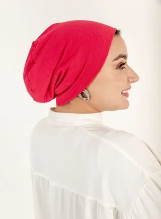 Cotton Bonnet Cap Women's - Watermelon Color 