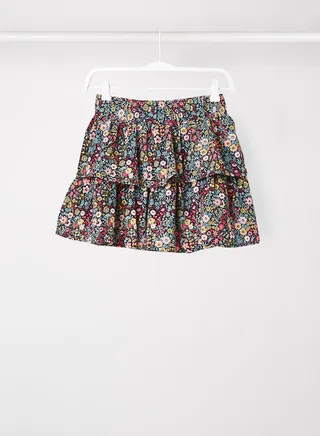 Kids/Teen Floral Print Mini Skirt Multicolour 