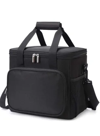 Multifunctional Thermal Insulation Bag Portable Lunch Bag Large Capacity Thermal Insulation Picnic Lunch Bag Outdoor Camping Barbecue Travel Large Soft Ice Bag Black 