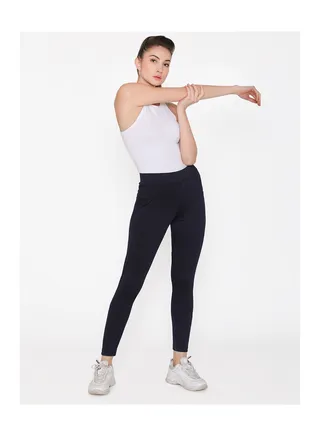 Activewear Gym Sports Tights in Navy Blue 