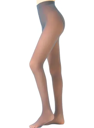 Fleece Lined Tights Women Leggings Thermal Pantyhose Fake Translucent Tights Opaque High Waisted Winter Warm Sheer Tight (80g L/XL, Brown) 