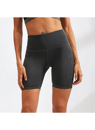 Side Pocket Detail Quick Drying Yoga Tights Grey 