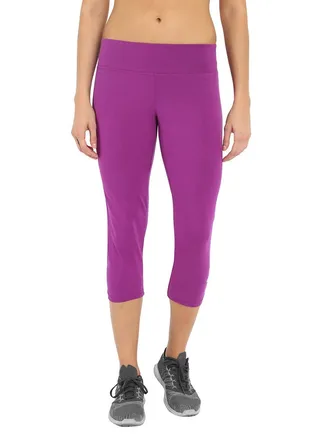 Solid Capri Sport Tights Purple 