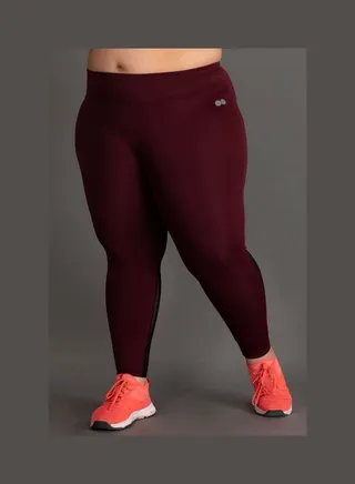 Snug Fit Active Ankle Length Tights Maroon 