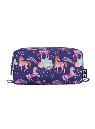 Cubs Junior Navy Blue Baby Unicorn Glittery Multicolor Pencil Case 