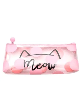 Transparent Pencil Case Pink/Clear 