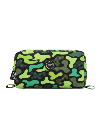Cubs Junior Neon Green Camo MultiColor Pencil Case 