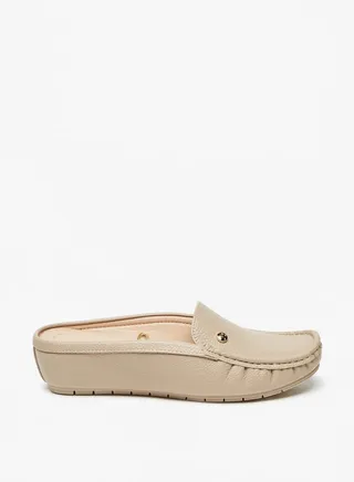 Women's Solid Slip-On Mules 