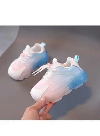 Net Surface Breathable Soft Sole Sports Shoes Multicolour 