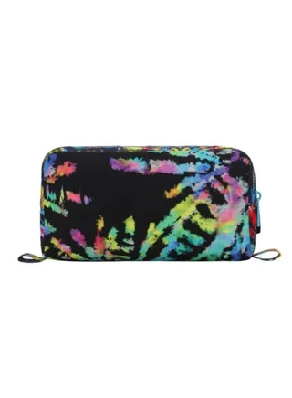 Senior Black Canvas Neon Colors MultiColor Pencil Case 