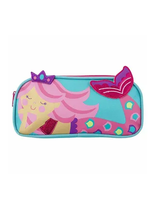 Printed Mermaid Pencil Case Purple/Blue/Pink 