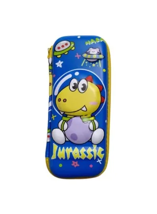 3D Pencil Case High Quality 3D Pencil Cases and Bags for Boys and Girls, Embrace Adventure with Vibrant Colors High Quality(Dinosaur) (Blue 