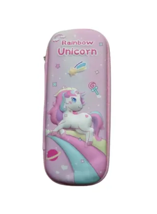 3D Pencil Case High Quality 3D Pencil Cases and Bags for Boys and Girls, Embrace Adventure with Vibrant Colors with High Quality (Colorful Horse) (Colorful Horse & Rainbow (Pink)) 