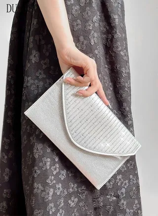 Women Shiny Glitter Evening Clutch Crossbody Bag Envelope Handbag Chain Purse for Wedding Formal Cocktail Party 