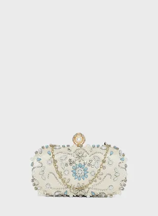 Jewelled Box Clutch Bag
