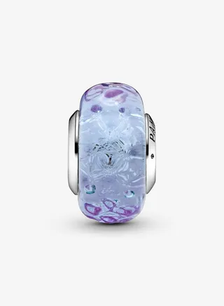 Wavy Lavender Murano Glass Charm for Women's Bracelet 798875C00 
