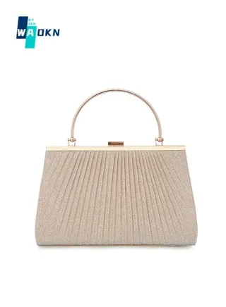 Women's New Fashion Large Capacity Clutch Bag, Chain Party Handbag Clutch for Ladies, Wedding Banquet Evening Dress Carry Bags Gift bag 