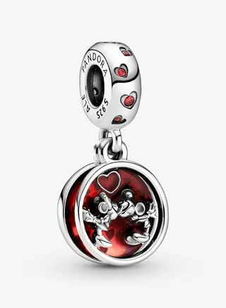 Disney Mickey Mouse & Minnie Mouse Dangle Charm for Pandora Moments Women's Bracelet 799298C01 