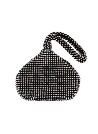 Women's Glitter Rhinestone Clutch, Diamond-Encrusted Dinner Bag, Mini Clutch Bag for Prom, Cocktail Party, Wedding, Engagement(Black) 
