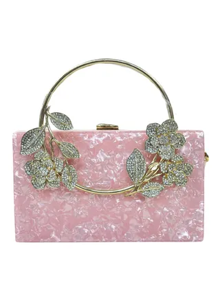 Square Crystal Resin Clutch 