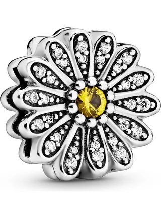 Sparkling Daisy Flower Clip Charm 