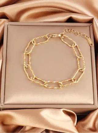 Elegant Gold Plated Stainless Steel Bracelet For Women 