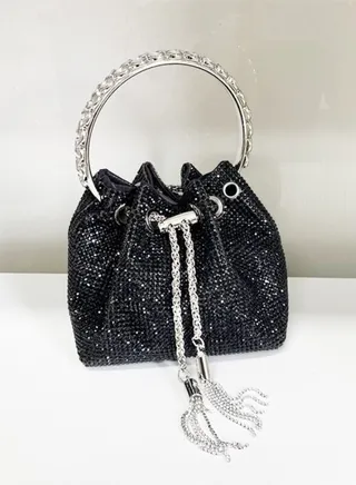 Luxury Rhinestone Evening Bag | Golden Purse with sparkly Diamond | Clutch Purses for Women Party Club Wedding 