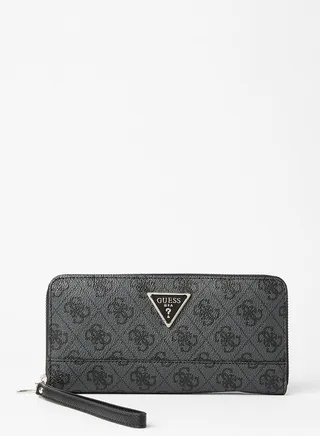 Cordelia Zip Around Wallet Coal Logo 