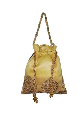 Ethnic Potli Clutch Yellow 