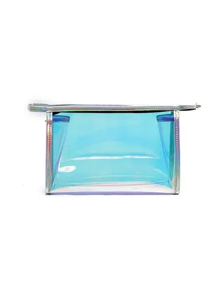 Laser Effect Transparent Waterproof Clutch Clear 