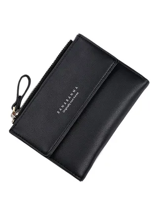 Multifunctional Leather Wallet Black 